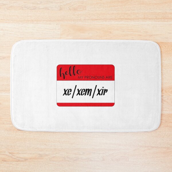 Item preview, Hello My Pronouns Are Xe Xem Xir Red Nametag designed and sold by agdesigns6.