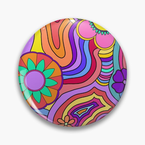 Item preview, groovy flower power print designed and sold by calliedale.