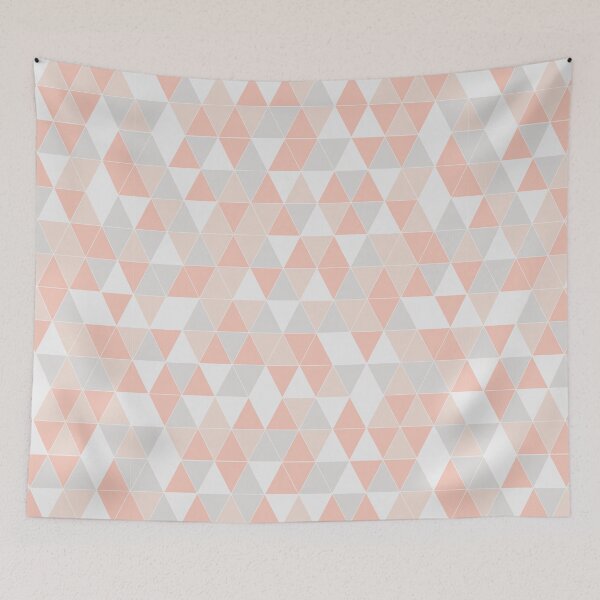 Item preview, Peach Pink & Gray Geometric Art designed and sold by newburyboutique.