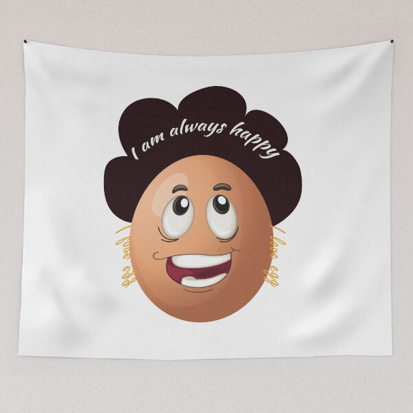 Item preview, funny egg t-shirt | I am always happy  designed and sold by KARTICK DUTTA.