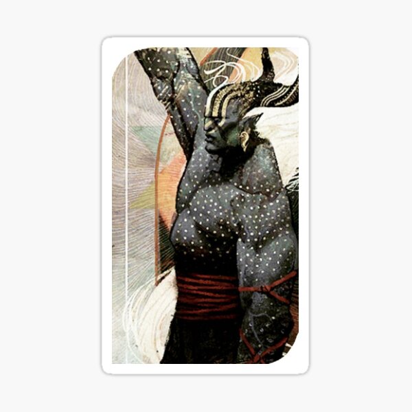 Dragon Age Inquisition Male Qunari Tarot card Sticker