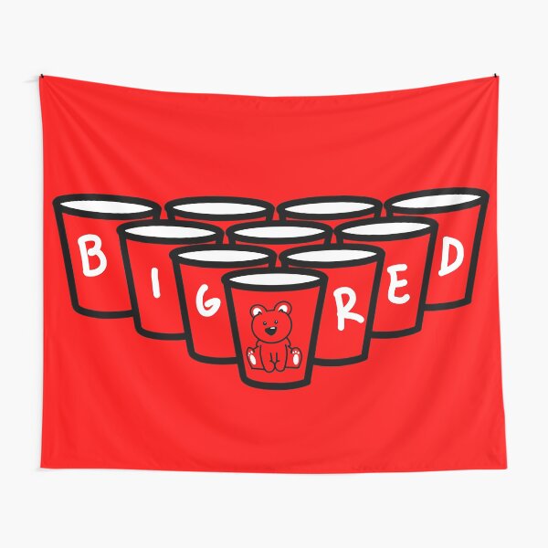 Big Red Beer Pong Tapestry