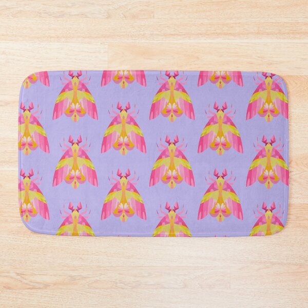 Item preview, Geometric Pink and Yellow Maple Moth Insect designed and sold by narwhalwall.
