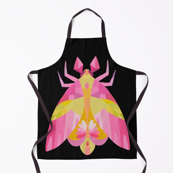 Item preview, Geometric Pink and Yellow Maple Moth Insect designed and sold by narwhalwall.