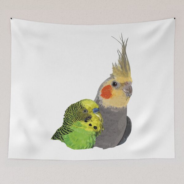 Item preview, Nymph Cockatoo and Striped Parakeet designed and sold by obscurite.