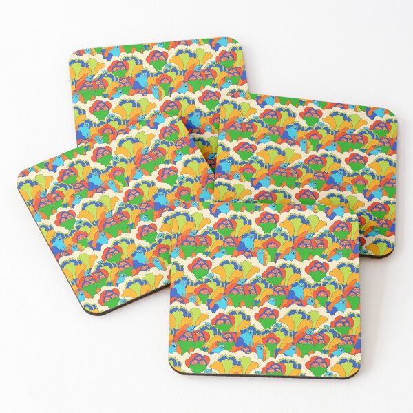 Item preview, Psychedelic blue cats designed and sold by Audrey Herbertson.