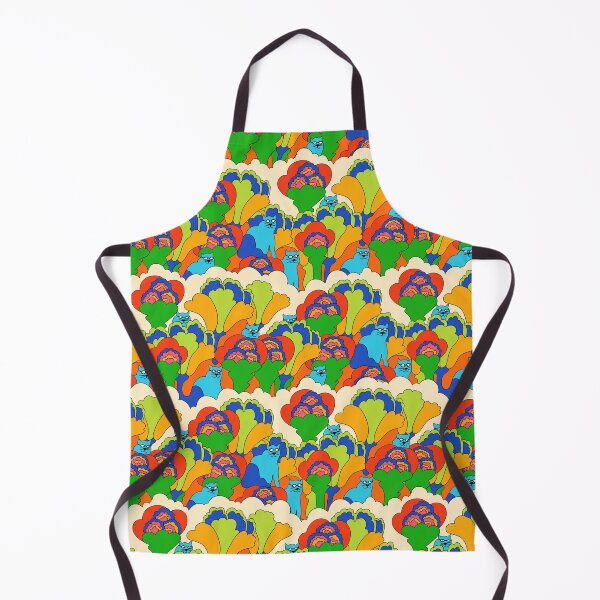 Item preview, Psychedelic blue cats designed and sold by Audrey Herbertson.