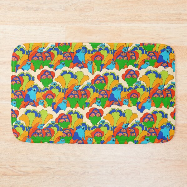 Item preview, Psychedelic blue cats designed and sold by Audrey Herbertson.