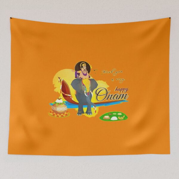 Item preview, Happy Onam festival elephant design designed and sold by Sovik Goswami.