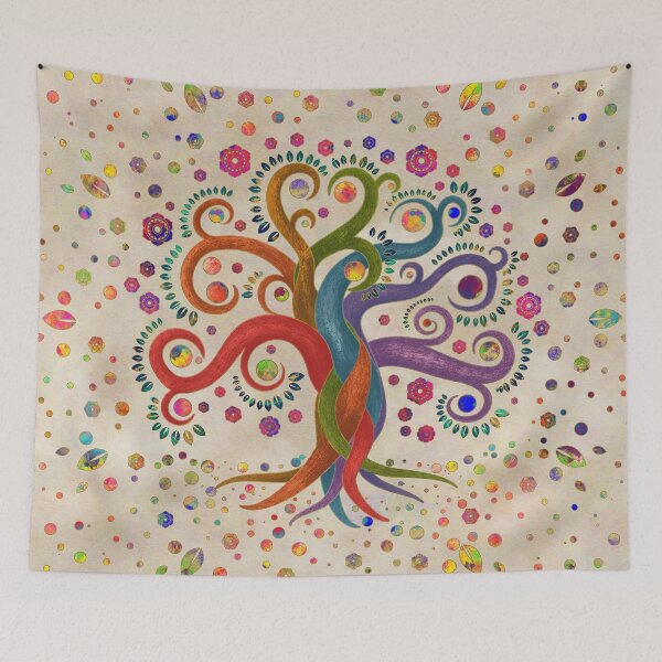 Item preview, Tree of Life - Yggdrasil - Watercolor swirl designed and sold by k9printart.