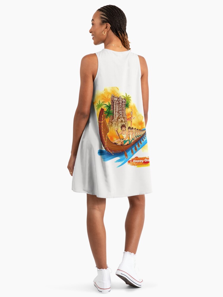 onam festival dress Kerala Kasavu Newborn Frock main image 1