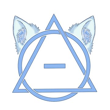 Canine ears Therian Theta Delta blue/white | Pin