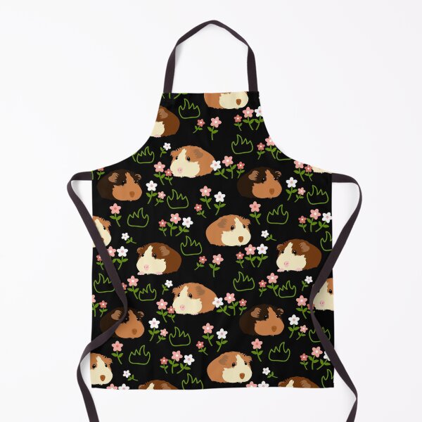 Item preview, Guinea Pig and Flowers - Black designed and sold by Lulupainting.