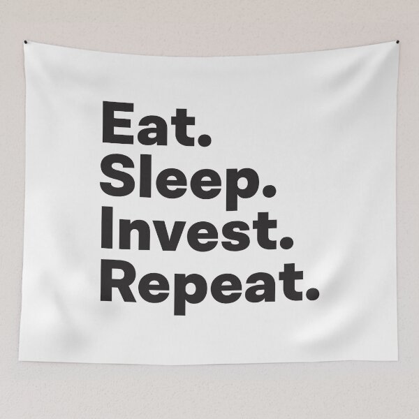 Item preview, Eat Sleep Invest Repeat designed and sold by teesaurus.