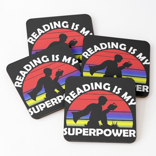 Item preview, Reading Is My Superpower design, Book design, Book Lovers graphic designed and sold by Lisbob.
