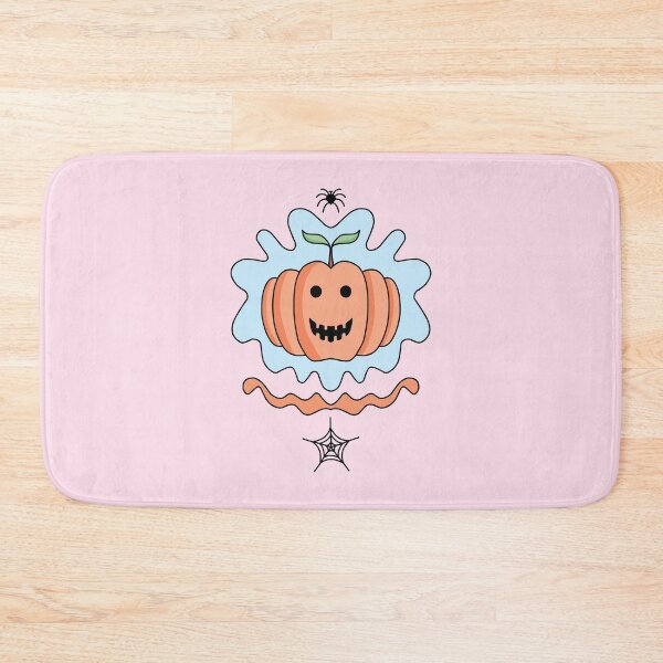 Item preview, Cute Cartoon Halloween Pumpkin with spider and spider web in pink background designed and sold by Twist Design.