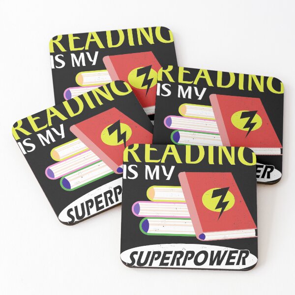 Item preview, Reading Is My Superpower design, Book design, Book Lovers graphic designed and sold by Lisbob.