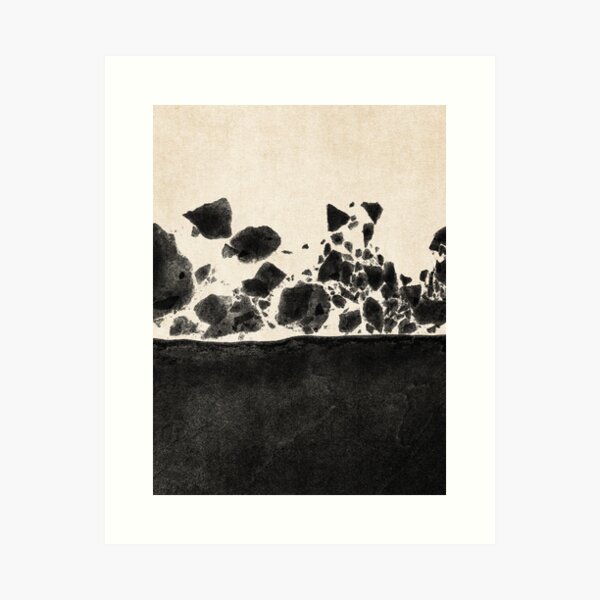 NOIR ABSTRACT / Crack Art Print