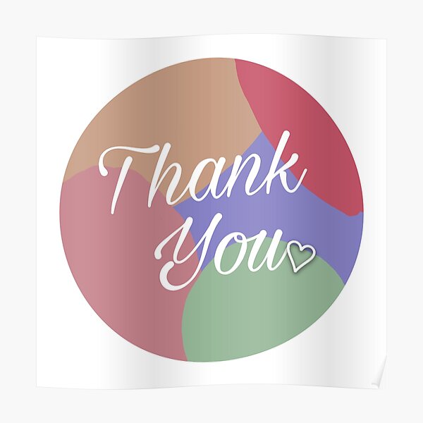 "Thank you cute aesthetic" Poster for Sale by yukti Redbubble