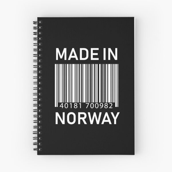 Item preview, Made in Norway Barcode Design on Black designed and sold by ArqDezines.
