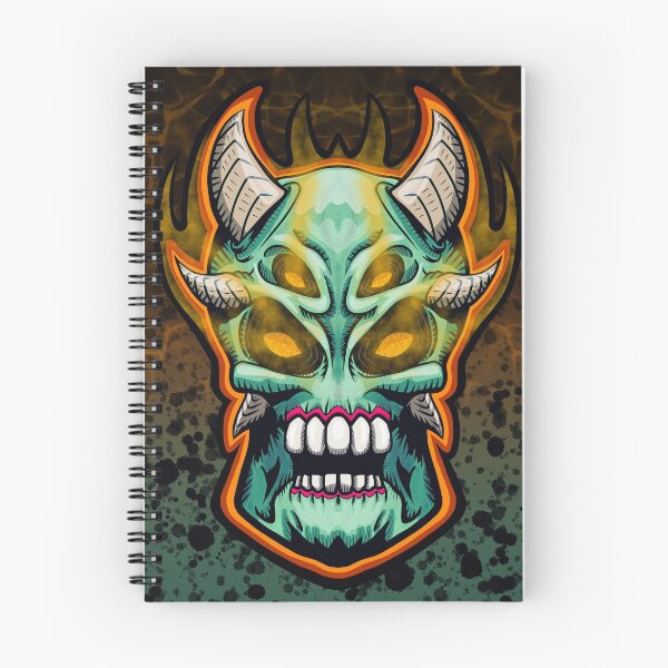 Artikelvorschau, EVIL DEMON SKULL MONSTER ALIENKOPF Grün entworfen und verkauft von HeadHeavyDesign.