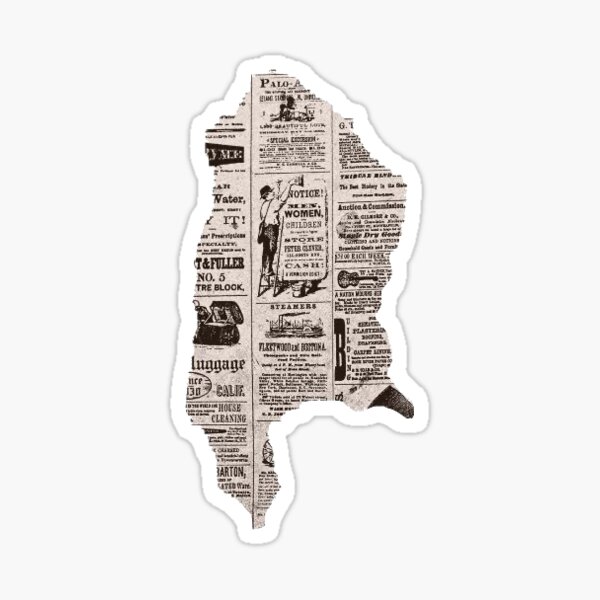 Ripped Newspaper Sticker Sticker By Jerahdior Redbubble