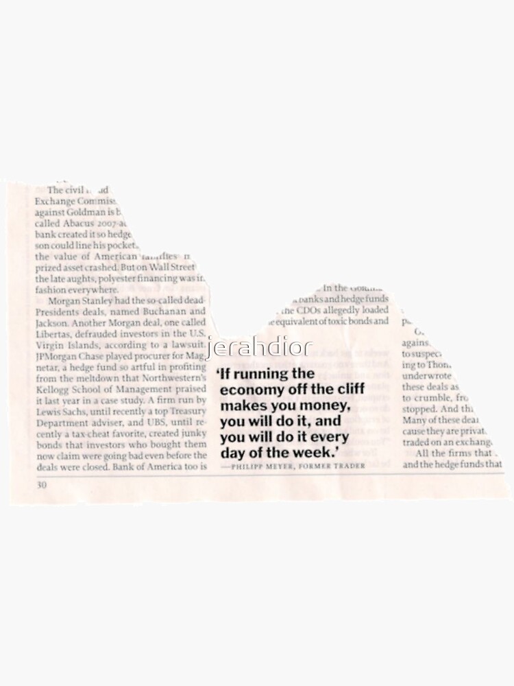 "Ripped newspaper corner sticker" Sticker for Sale by jerahdior Redbubble