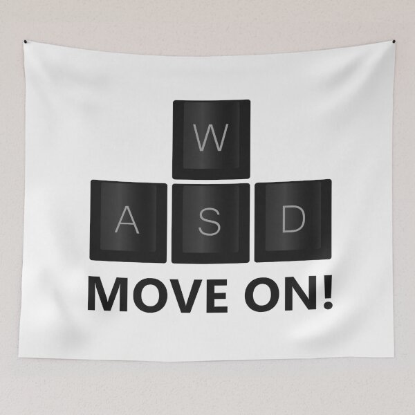 Item preview, Move On! Gamer PC WASD keys  designed and sold by Andantino.