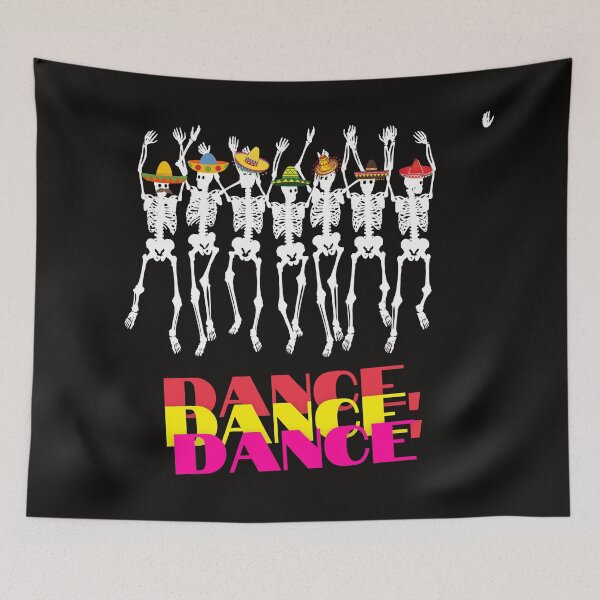 Item preview, Dancing day of the dead magical skeletons designed and sold by hausofbutterfly.