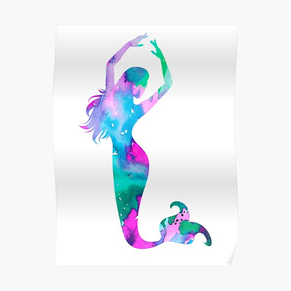 Green Mermaid Poster