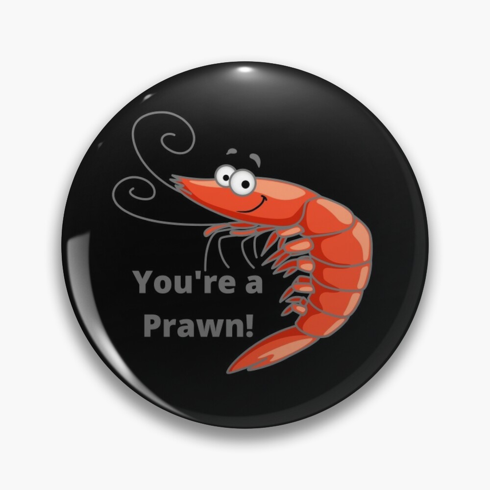 You are a prawn! Pin for Sale by TeeZoneZtore | Redbubble