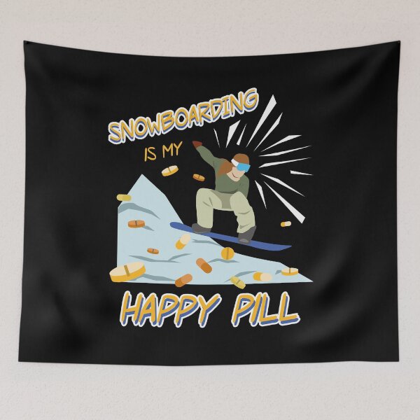 Item preview, Snowboarding is my Happy Pill Snowboarder  Gift designed and sold by Rzelemenz.