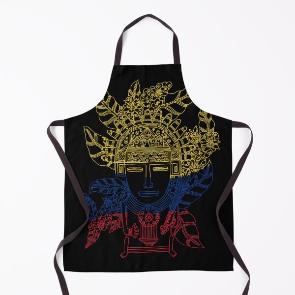 Item preview, MUISCA CHIBCHA COLOMBIA COFFEE PLANT NATIONAL FLAG - linework designed and sold by Xotico Design.