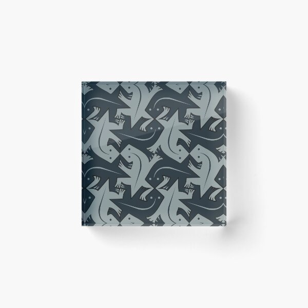 Item preview, Lizards Tessellation - Slate Grey designed and sold by DaveSavageArt.