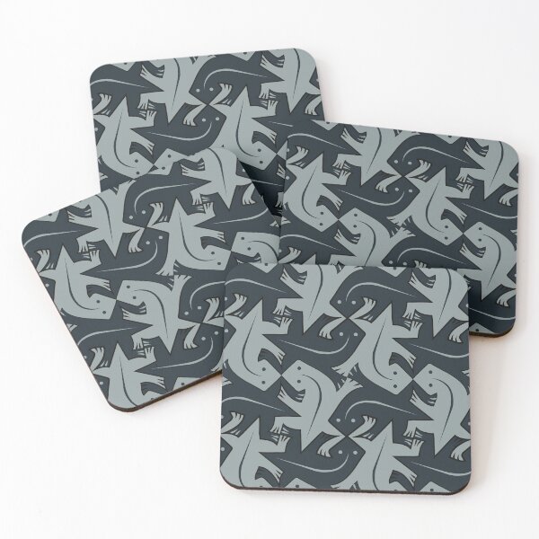 Item preview, Lizards Tessellation - Slate Grey designed and sold by DaveSavageArt.