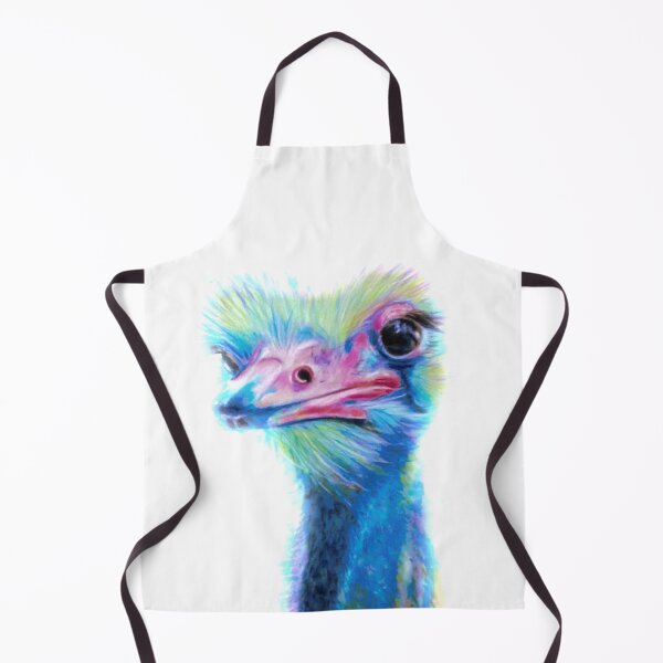 Item preview, Ostrich peacock coloured bird picture emu cute and colourful designed and sold by Julieford.