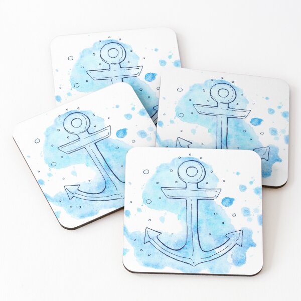 Item preview, Anchor in watercolor and ink designed and sold by SailorShoppe.