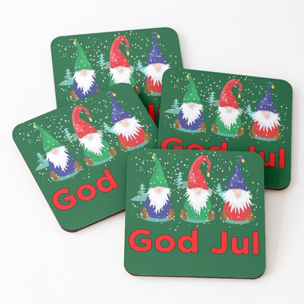 Artikelvorschau, Gott Jul Tomte Nisse Gnomes Skandinavische Frohe Weihnachten entworfen und verkauft von funnytshirtemp.