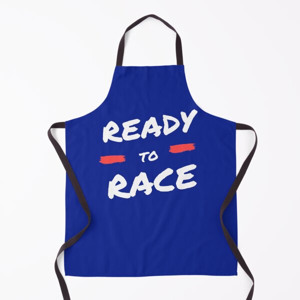 Item preview, Ready to Race! White Text on Blue Background, Red Accent designed and sold by JellyBeenzz.