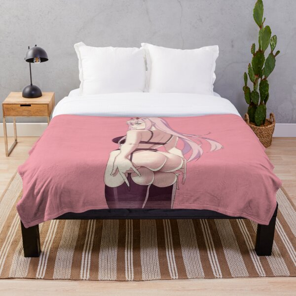 Darling in the Franxx - Pink Devil Throw Blanket