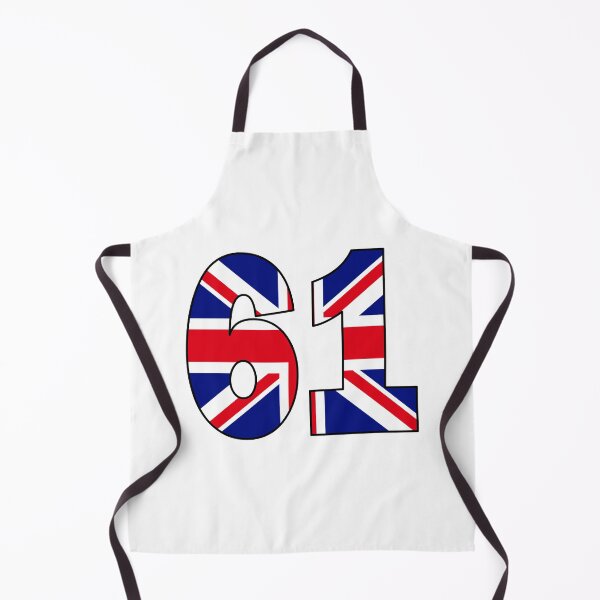 Item preview, Number 61 with UK flag on the background designed and sold by AllShirts21.