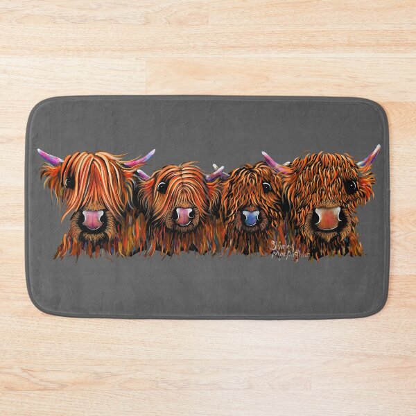 Item preview, HiGHLaND CoW PRiNT SCoTTiSH ' THe GiNGeR NuT oN GReY ' BY SHiRLeY MacARTHuR designed and sold by Shirley MacArthur Art.
