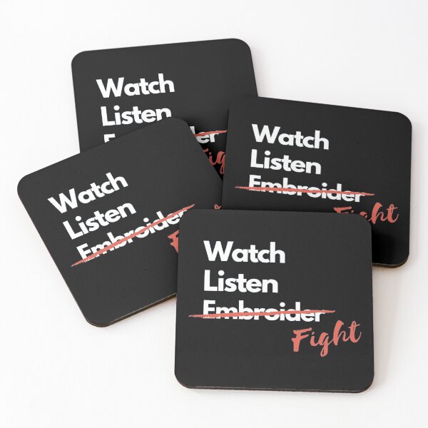 Item preview, Watch Listen Embroider Fight designed and sold by creative-boo.