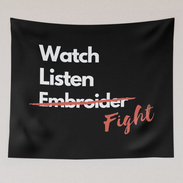 Item preview, Watch Listen Embroider Fight designed and sold by creative-boo.