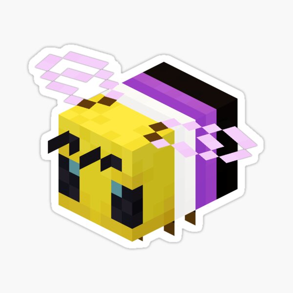 Lgbt Non Binary Pride Flag Minecraft Bee Sticker By Dreamatoriums Redbubble