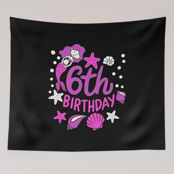 Item preview, 6th Birthday Mermaid Gift For Girls Turning 6 designed and sold by haselshirt.