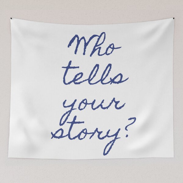Item preview, Who tells your story Hamilton Quote designed and sold by MonMonTales.