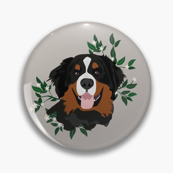 Item preview, Bernese Mountain Dog floral - The Theo  designed and sold by lozchai.