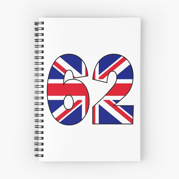 Item preview, Number 62 with UK flag on the background designed and sold by AllShirts21.