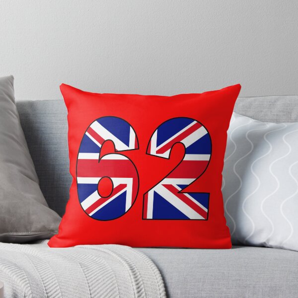 Item preview, Number 62 with UK flag on the background designed and sold by AllShirts21.